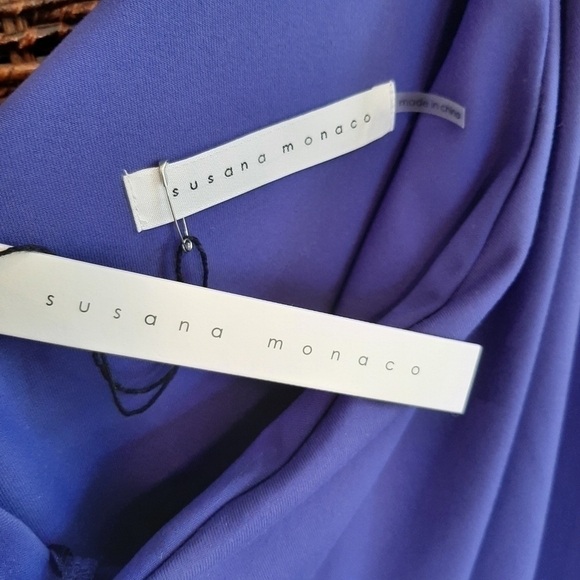 NWT Revolve Susana Monaco XS One Shoulder Dress Purple New Year's Eve Wedding - Picture 5 of 7